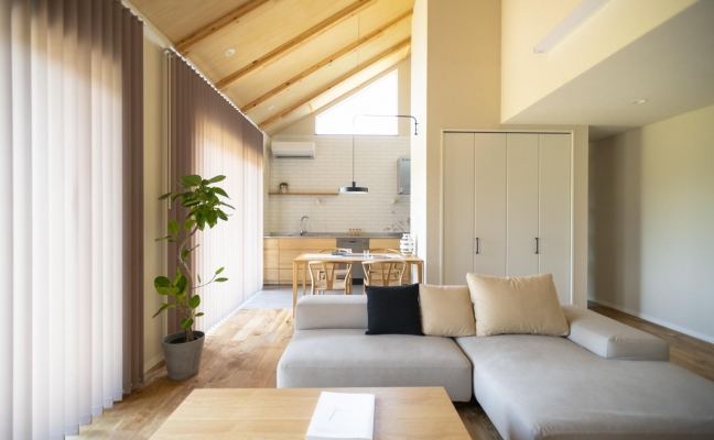 リビング天井 天井高5Mの開放的なリビングの家｜施工事例｜【公式】マグハウス